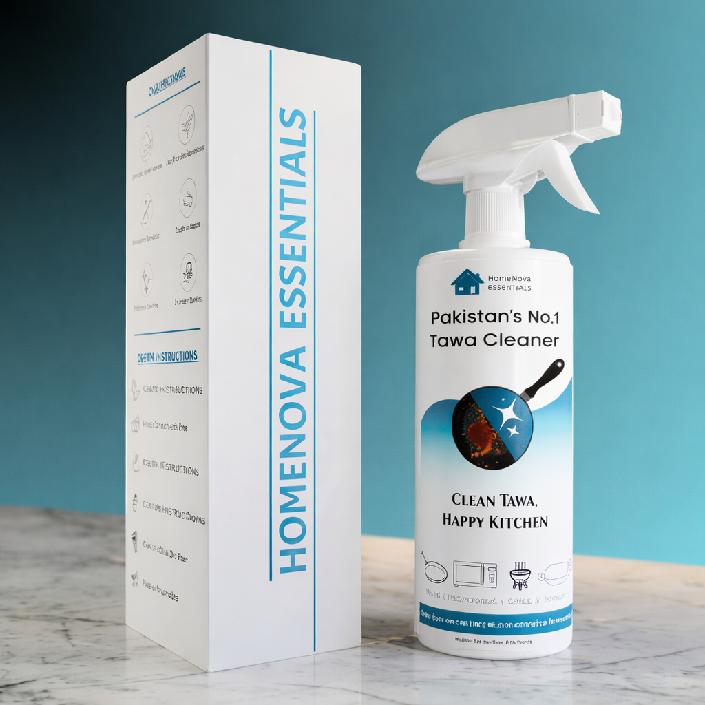 Pakistan's No.1 Tawa Cleaner | Restore the Original Shine in Minutes | Eco-friendly and non-toxic Formula | HOMENOVA ESSENTIALS (500 ml)